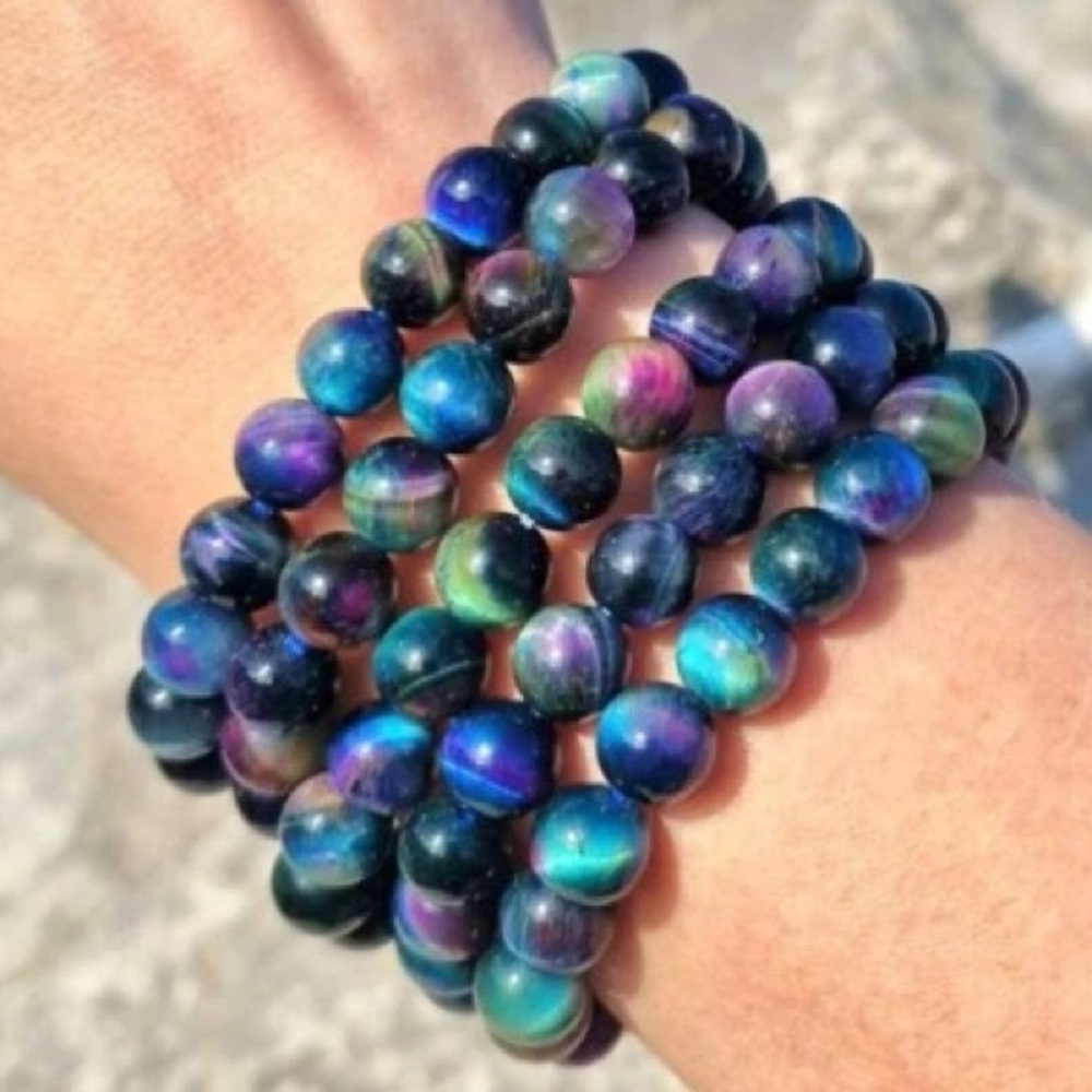 🆕New Galaxy Tiger Eye Gemstone Bracelet -8mm